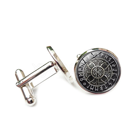 Alloy Enamel Compass Cufflinks PW-WG42FEF-03-1