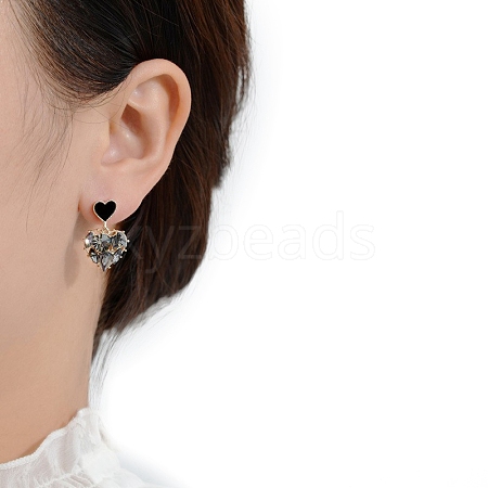 Alloy Rhinestone Dangle Earrings for Women WG80053-50-1