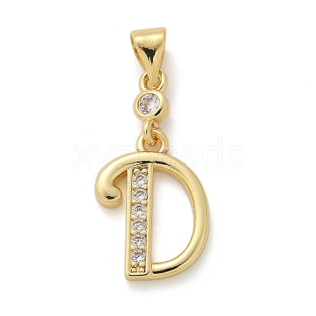 Brass Micro Pave Cubic Zirconia Pendants KK-M319-02G-D-1