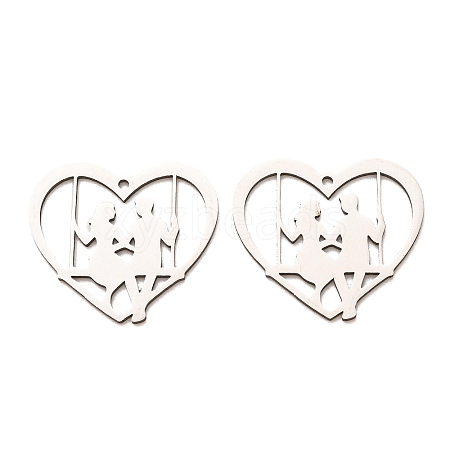 Valentine's Day 201 Stainless Steel Pendants SA-CBA49C1-02P-1
