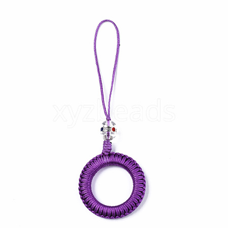 Polyester Tassel Woven Big Pendant Decorations FIND-N052-001G-1