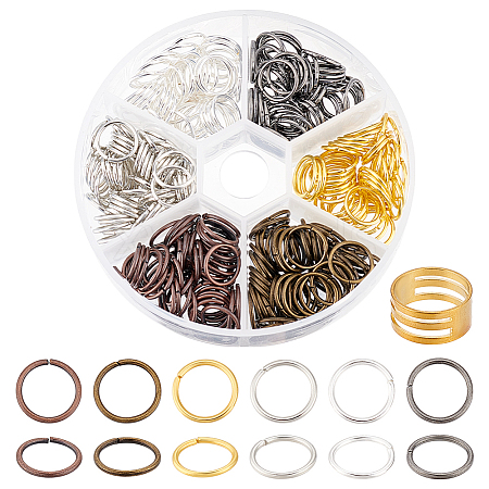 1 Box 6 Color Iron Open Jump Rings IFIN-PH0001-10mm-08-1