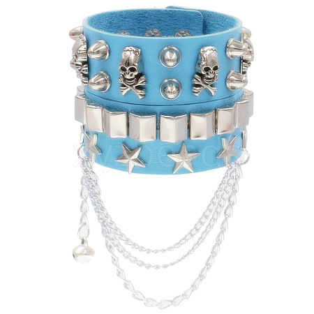 Punk Style Imitation Leather Bangles WG28DDA-05-1