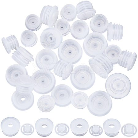 Gorgecraft 80 Sets 4 Styles Plastic Dustproof Bottle Stoppers AJEW-GF0008-15B-1