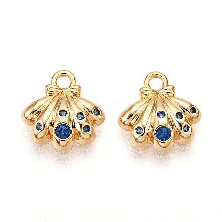 Brass Micro Pave Cubic Zirconia Charms X1-KK-N261-98G-1
