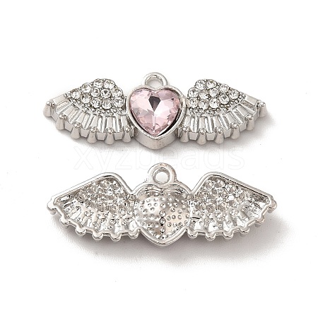 Rack Plating Alloy Rhinestone Charms PALLOY-O106-03P-01-1