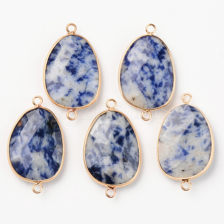 Natural Blue Spot Jasper Links G-R464-003E-1