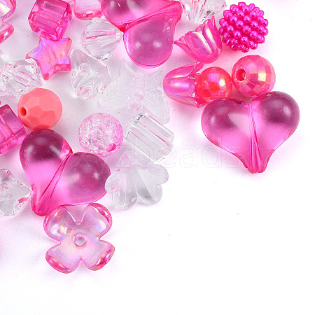 Opaque & Transparent Acrylic Beads MACR-T045-01G-1