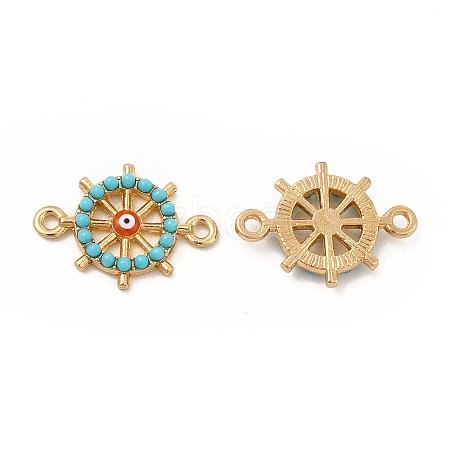 Alloy Enamel Connector Charms FIND-H039-07KCG-1