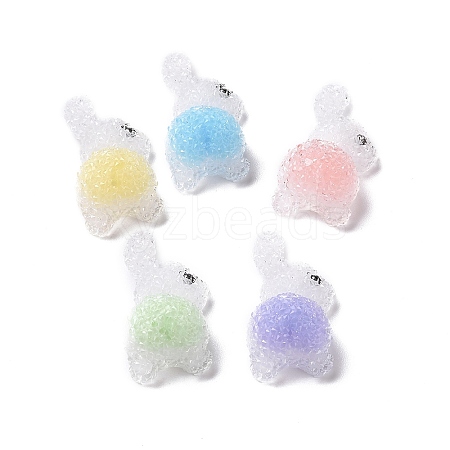 Opaque Resin Cabochons RESI-G062-02-1