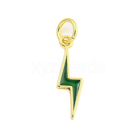 Rack Plating Brass Enamel Pendants KK-U021-16C-G-1