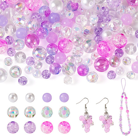Transparent & Opaque Acrylic Bead LS-OACR-TAC0002-08F-1