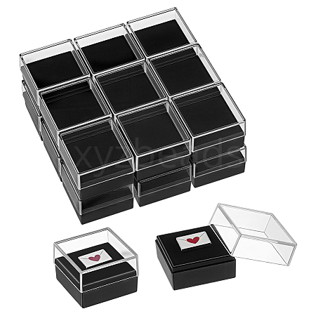 Transparent Plastic Badge Storage Boxes LS-CON-WH0083-017-1
