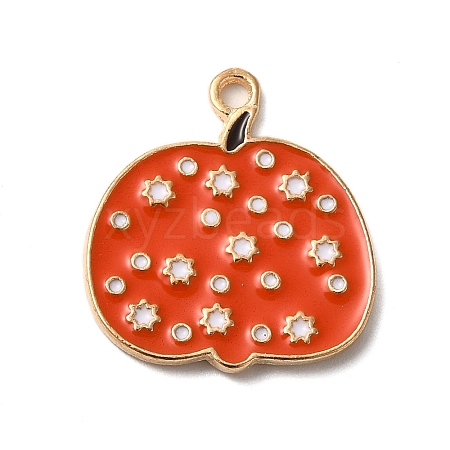 Thanksgiving Day Golden Tone Alloy Enamel Pendants ENAM-M002-02Q-G-1