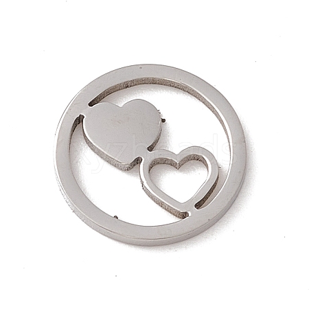 Tarnish Resistant Valentine's Day 304 Stainless Steel Linking Rings STAS-G297-07P-1