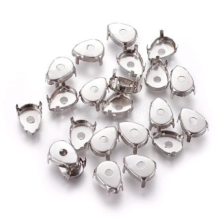 Non-Tarnish Stainless Steel Rhinestone Claw Settings STAS-L229-09P-1