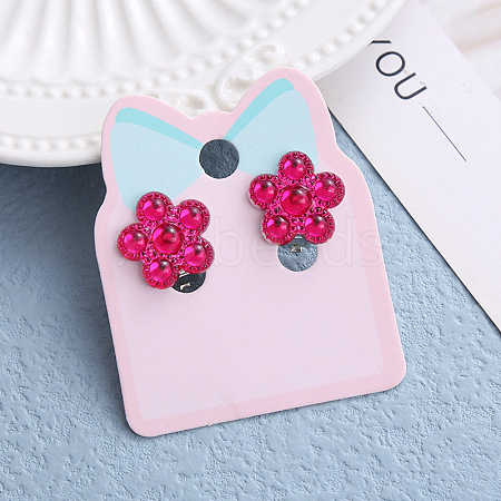 Alloy Plastic Clip-on Earrings for Kid WG9F41F-07-1
