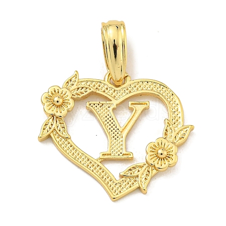 Heart Brass Pendants KK-I714-04G-Y-1