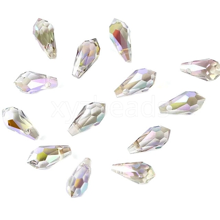 72Pcs Transparent Eletroplate Glass Charms PW-WG62C09-03-1