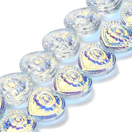 Electroplate Baking Paint Glass Beads Strands EGLA-K061-13A-AB08-1