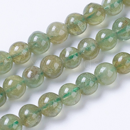 Natural Green Apatite Beads Strands G-F568-208-6mm-1