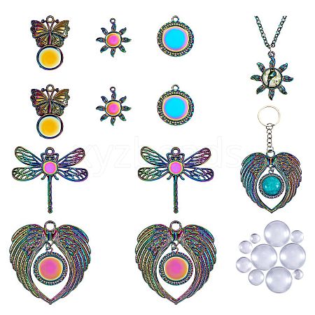 DIY Rainbow Color Pendant Making Kit DIY-SZ0007-58-1