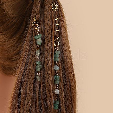 Alloy Dreadlocks Beads OHAR-PW0003-196C-1