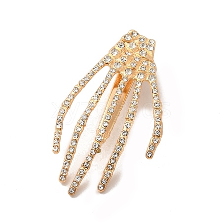 Halloween Theme Glass Rhinestone Alligator Hair Clips for Woman Girl PHAR-E018-03G-1