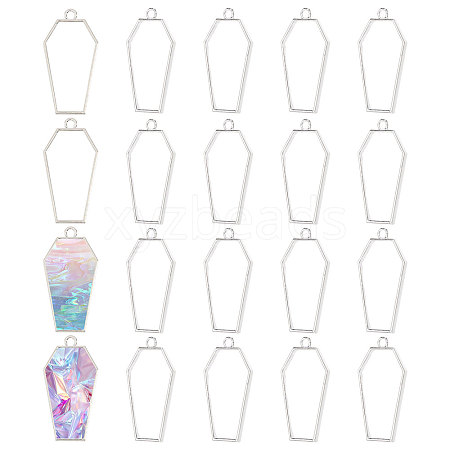 20Pcs Alloy Open Back Bezel Pendants FIND-CA0011-50S-1