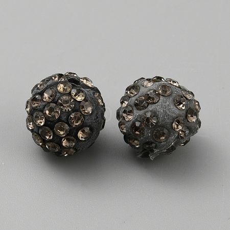 Handmade Polymer Clay Rhinestone Beads CLAY-WH0011-08M-1