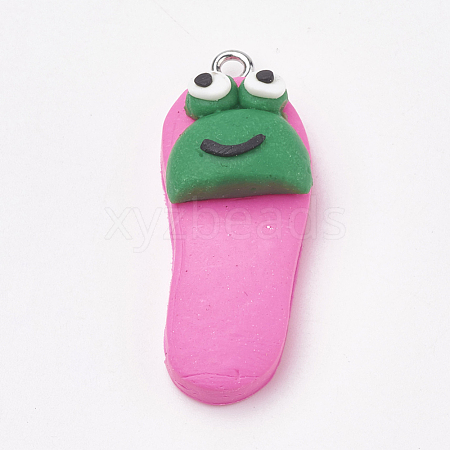 Handmade Polymer Clay Pendants X-CLAY-T012-25-1