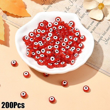 200Pcs Transparent Acrylic Beads TACR-YW0002-08B-1
