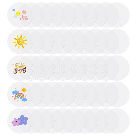 50Pcs Acrylic Sheets AJEW-GL0003-42-1
