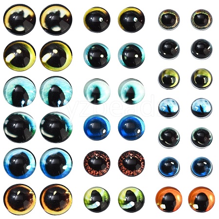 60Pcs 3 Styles Craft Glass Doll Eyes DOLL-YW0001-01-1