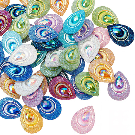 50Pcs Resin Cabochons CRES-GF0001-07-1