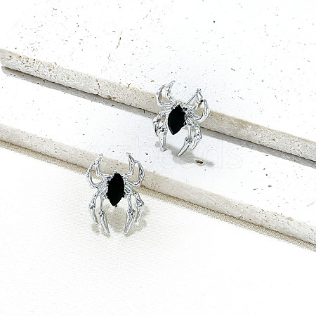 Spicy and Sweet Style Alloy Spider Stud Earrings PW-WG24E4D-02-1