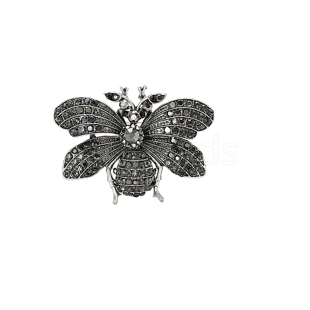 Alloy and Rhinestone Brooch PW-WGAD9CF-01-1