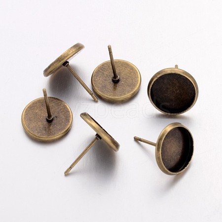 Iron Stud Earring Settings IFIN-Q103-B-NF-1