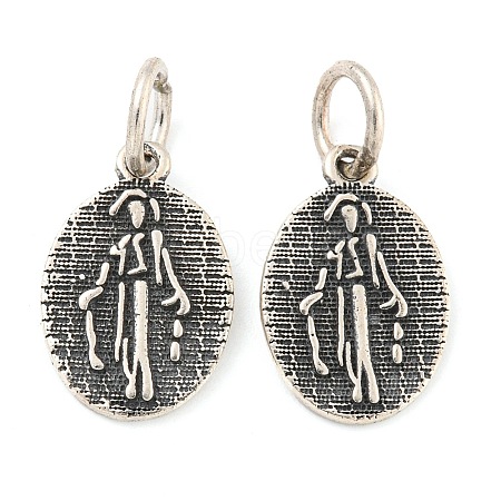 925 Thai Sterling Silver Religious Medal Pendants STER-NH0001-68AS-1