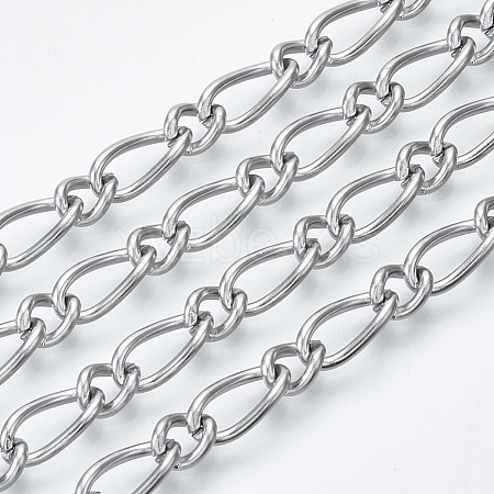 Tarnish Resistant 304 Stainless Steel Curb Chains CHS-S001-07A-P-1