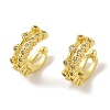 Brass Micro Pave Clear Cubic Zirconia Cuff Earrings for Women EJEW-I305-25G-1