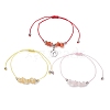 3Pcs Constellations Adjustable Nylon Cord Braided Bead Bracelets for Women Men BJEW-JB11325-01-4