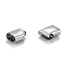 Tarnish Resistant 316 Surgical Stainless Steel Magnetic Clasps with Glue-in Ends STAS-F269-01P-3