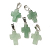 Natural Green Aventurine Pendants G-Z067-04P-03-1