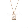 Rectagnle Perfume Bottle Shape 925 Sterling Silver Micro Pave Cubic Zirconia Pendant Necklace for Girl Women NJEW-BB44236-B-1