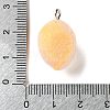 Fruit Theme Flocking Opaque Resin Pendants RESI-D017-04C-P-3