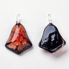 Handmade Gold Sand Lampwork Glass Pendants LAMP-R106-M2-B-3