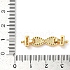 Rack Plating Brass Micro Pave Clear Cubic Zirconia Infinity Links Connector Charms KK-K385-103G-02-3