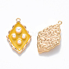 Brass Enamel Pendants KK-T049-055G-05-NF-2