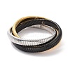 304 Stainless Steel Interlocking Flat Snake Chains Bracelet BJEW-G642-01P-2